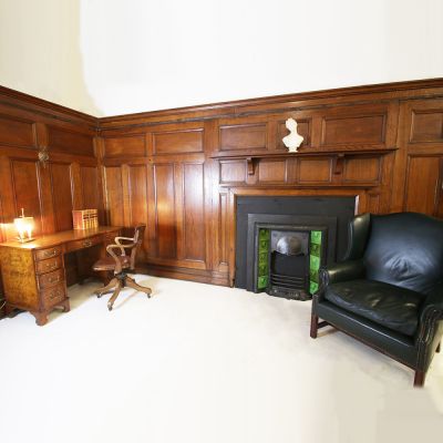 Original Edwardian study / library Oak panelled room