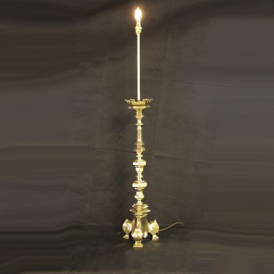 Large brass decorative lamp standard