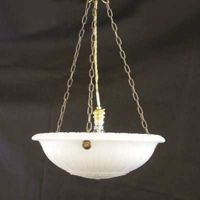 Edwardian moonstone bowl light