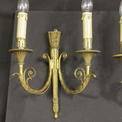 Antique brass wall lights 