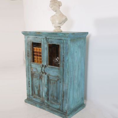 Semi glazed wooden cabinet 