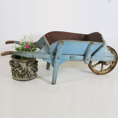 Antique English garden wheelbarrow 