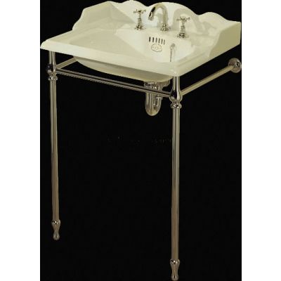 25 Inch Washbasin Stand Set With Mixer Antique White China