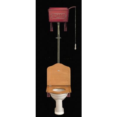 High Level Cast 814 Cistern  Throne Seat & White China