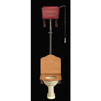 High Level Cast 814 Cistern Throne Seat & Antique White China