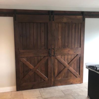 Reclaimed wooden sliding doors