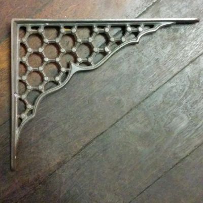 Pair of Cast Iron Honeycomb Brackets