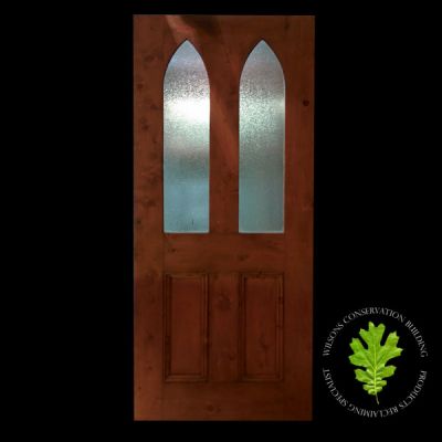 Gothic Style Glazed Door Made From Reclaimed Pine