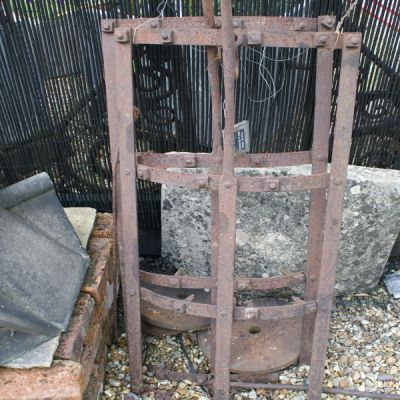 Pair of Aged Metal Ploughs