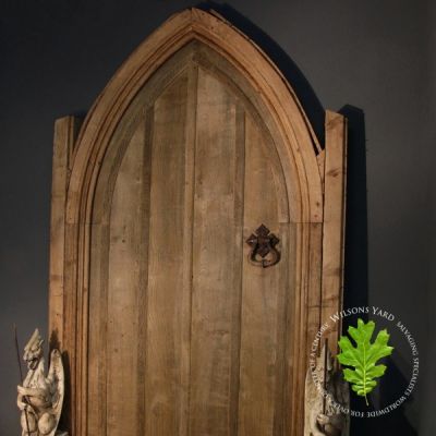 Fantastic 19th Century Gothic Door in Frame 