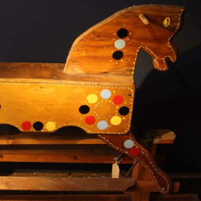 Rustic Decorative Wooden Rocking Horse