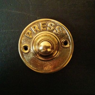 Small Brass Door Bell Push