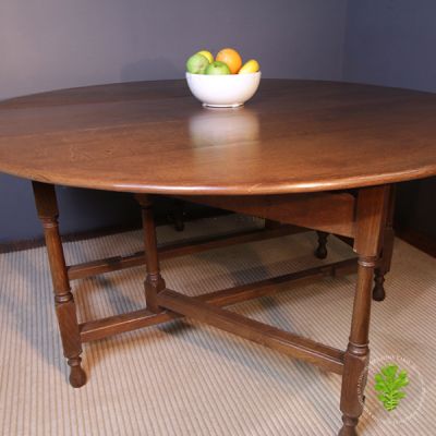 Large Round Table with Drop Sides