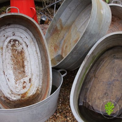 Old Vintage Tin Baths