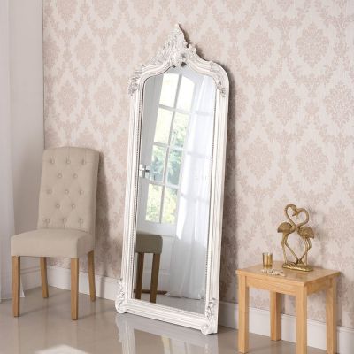 Beautiful white mirror with beveled glass 