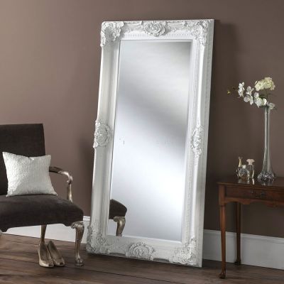 Beautiful white mirror with beveled glass 