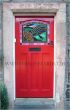 1930s style door in red