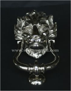 "10 Downing Street" Nickel Lion Door Knocker