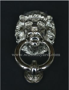 Small Lion Nickel Door Knocker