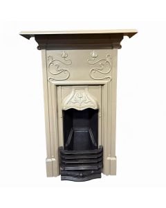 2 of 2 of a pair of restored late 19th century Art Nouveau fireplaces 