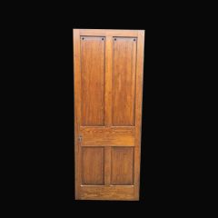 Original 4 Panel Mortise and Tenon Gothic Style Arched Pine Door(Wax Finish)