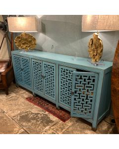 Antique style Shanxi Boheme Blue 6 Door Sideboard
