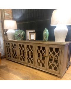 Beautiful wooden period style side board with glazed doors