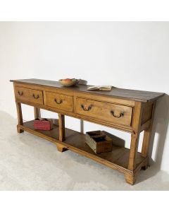 Oak top and stripped pine pot board / side server