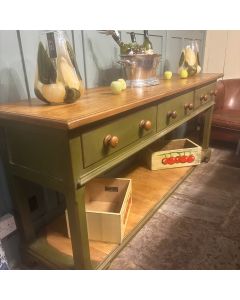 Handmade bespoke Oak 3 drawer side server 