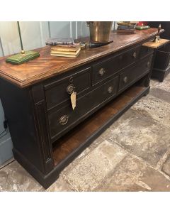 Parquet topped 6 drawer side server 