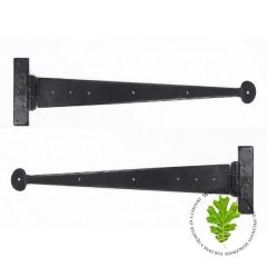 Pair of Black Powder Coated T-Hinges 22"