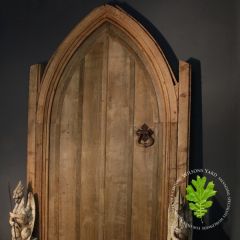 Fantastic 19th Century Gothic Door in Frame Complete with Original Locks and Hardware