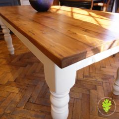 Beautiful English Farmhouse Table with Turned Legs