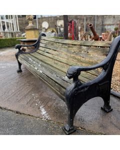 19th century London lions head park bench 