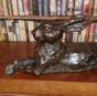 Bronze Resting Hare Sculpture