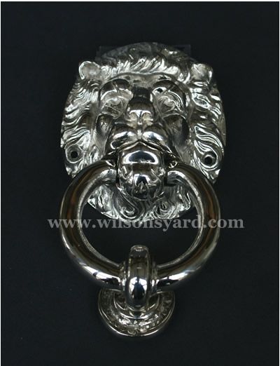 Small Lion Nickel Door Knocker