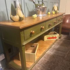 Handmade bespoke Oak 3 drawer side server 