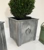 Galvanised garden planters 