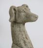 Pair of garden stone Whippet dogs