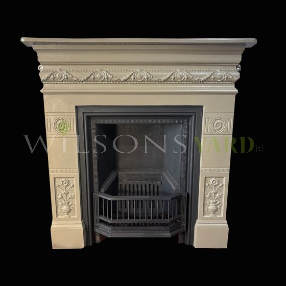 Antique Edwardian cast iron fireplace