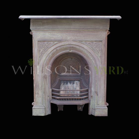 Antique cast iron fireplace 