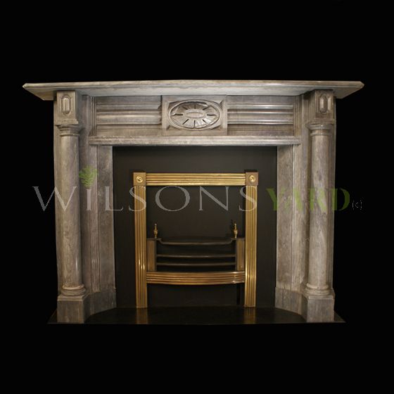 Beautiful dove grey Irish marble Georgian fireplace