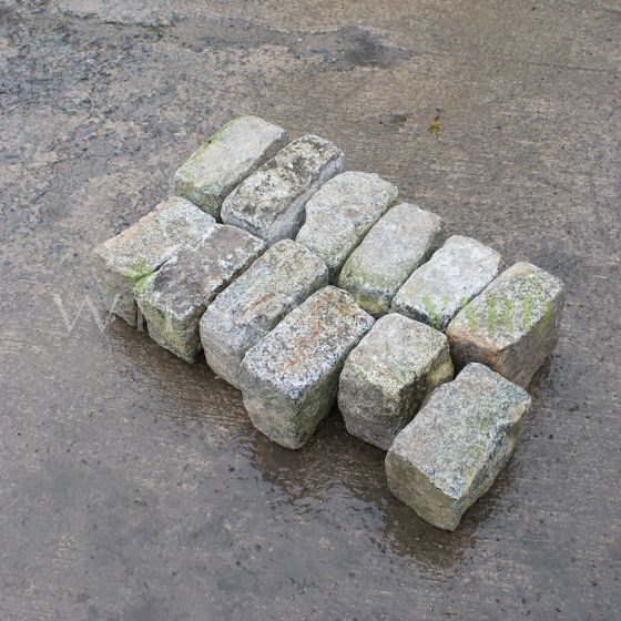 Reclaimed granite cobbles