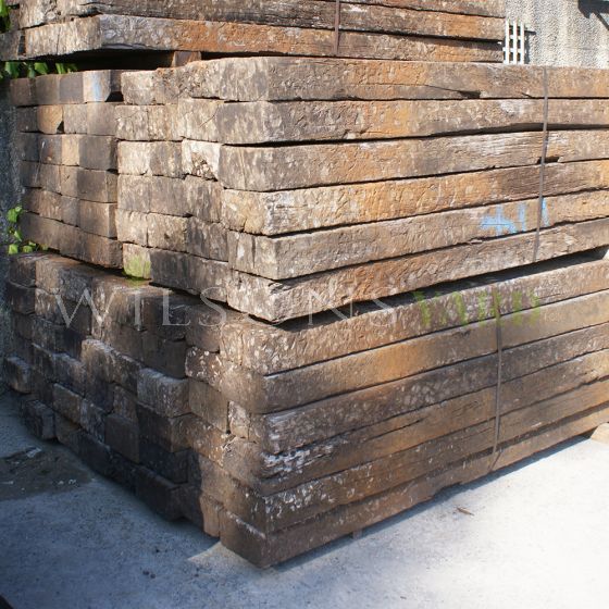 Reclaimed railway sleepers