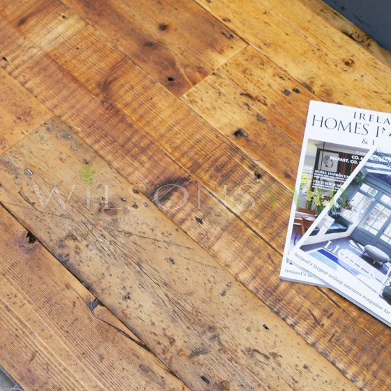 Reclaimed pine flooring 