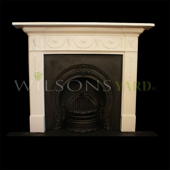 Antique Victorian cast iron fireplace 