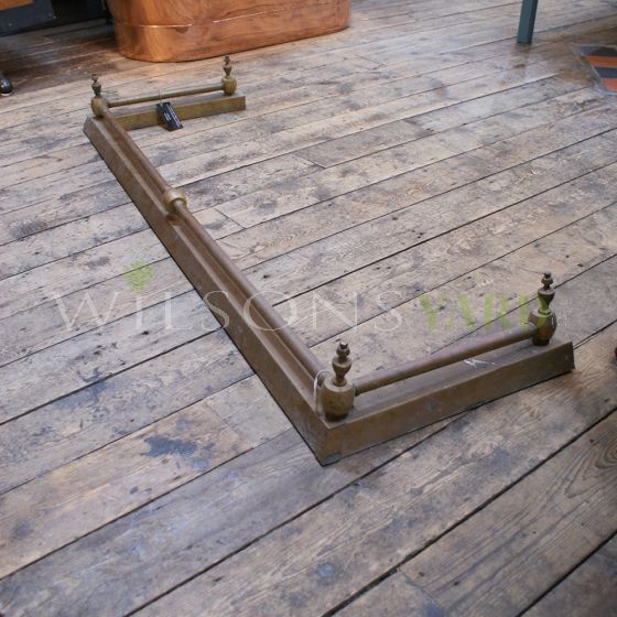 Original brass fireplace fender 