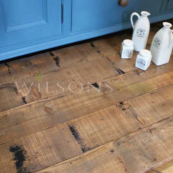 Reclaimed plank flooring 