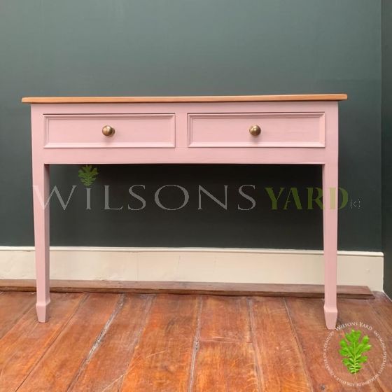 Distressed Finish on a Beautiful Painted Console Table