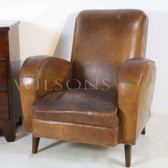 Vintage leather salon chair 